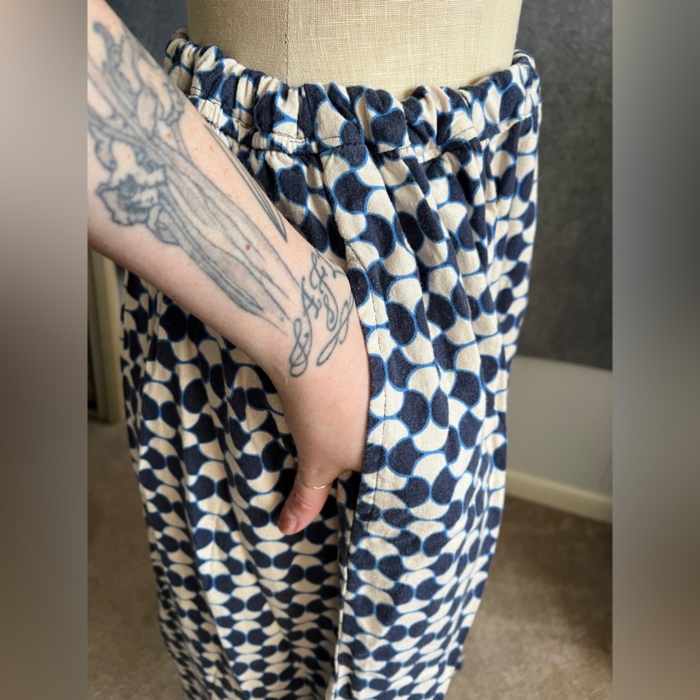 Blue Linen Crop and Skirt Matching Set - Picture 14 of 17